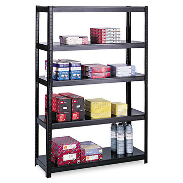 Safco® Boltless Steel-particleboard Shelving, Five-shelf, 36w X 24d X 72h, Black freeshipping - TVN Wholesale
